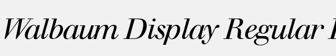 Walbaum Display-Regular Italic